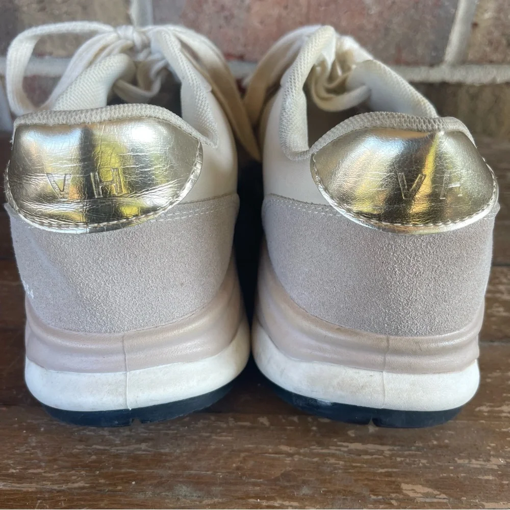 Vintage Havana Women’s Run‎ Fashion Sneakers Nude Glitter Size 8.5 sb3